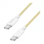 LogiLink USB 2.0 Type-C kábel, C/M na C/M, 480 Mbps, 60W, nylon, žltý, 0,5 m