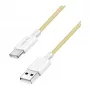 LogiLink USB 2.0 Type-C kábel, USB-A konektor samec na USB-C konektor samec, 480 Mbit/s, 60W Power Delivery, nylonový oplet, žltý, 1 m