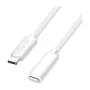 LOGILINK USB 2.0 Type-C predlžovací kábel – USB-C konektor samec na konektor samica, 480 Mbit/s, 100W Power Delivery, biely, 1m