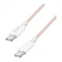 LogiLink USB 2.0 Type-C na Type-C kábel, 1m, 60W Power Delivery, nylon pletený, ružová