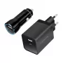 Logilink USB-A/C nabíjacia sada, 15 W, po 1x USB-A, 1x USB-C, čierna