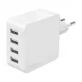 Logilink USB-A nabíjačka, 24 W, 4 porty, 4x USB-A, biela