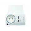 LogiLink USB-A nástenná nabíjačka 10,5 W, 2 porty, s nabíjacou stanicou, biela