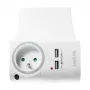 LogiLink USB-A nástenná nabíjačka 10,5 W, 2 porty, s nabíjacou stanicou, biela