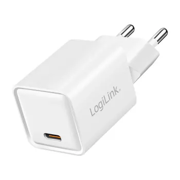 LogiLink USB-C nabíjačka 20 W GaN, 1 port, USB Power Delivery, biela