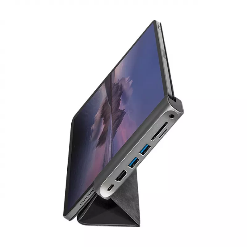 LogiLink UA0385 USB-C dokovacia stanica, 7 portov, USB 3.2 Gen1, PD, 4K HDMI, SD/microSD, 3,5 mm, pre iPad, hliník