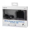 Logilink USB nabíjačka do auta, 2+2 porty, 24 W, čierna
