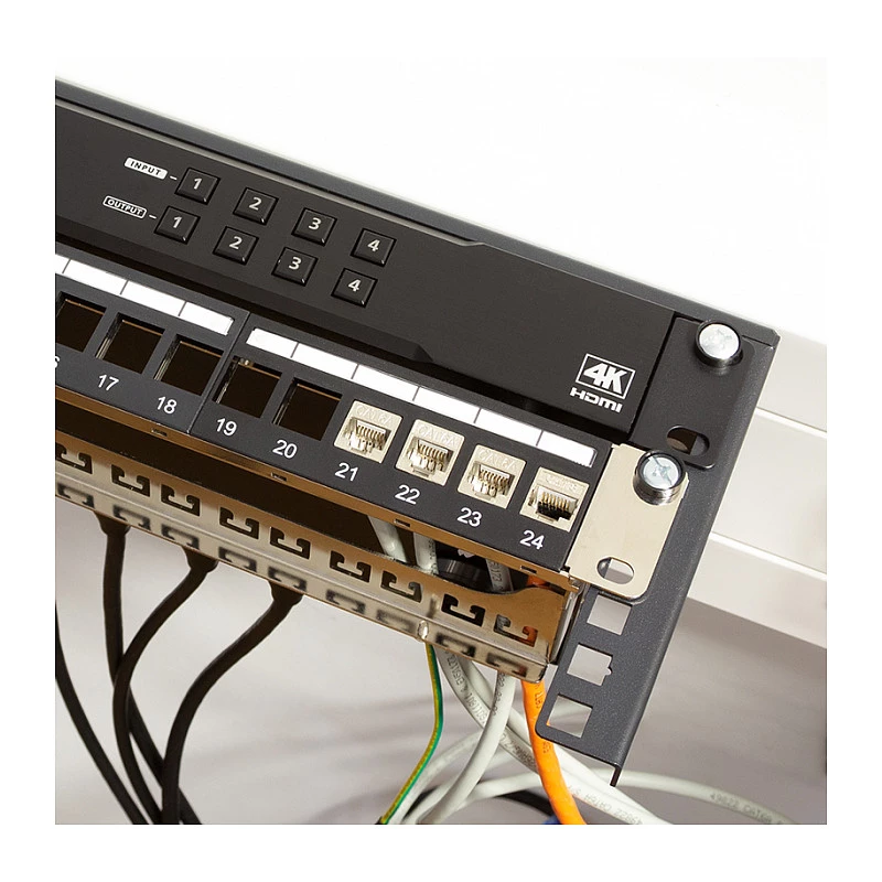 Logilink WB0011 19 palcový 1U rack pre montáž pod stôl alebo na stenu, čierny