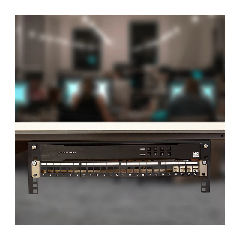 Logilink WB0011 19 palcový 1U rack pre montáž pod stôl alebo na stenu, čierny