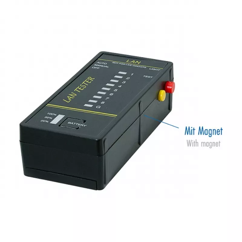 LOGILINK WZ0080 LAN tester káblov & PoE finder s magnetom, baterkou, podsvieteným LCD, dosah 300 m