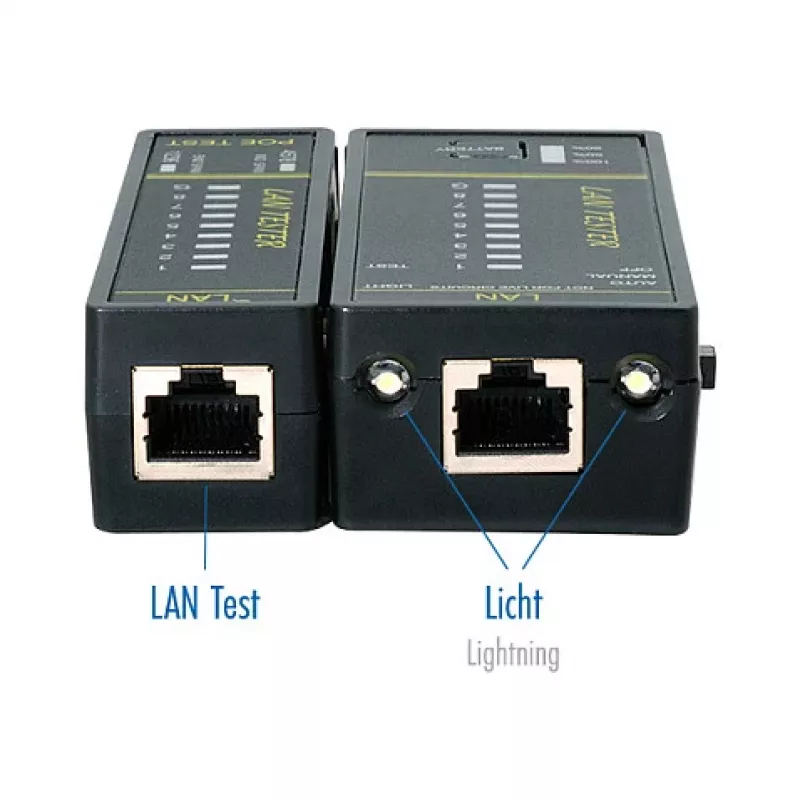 LOGILINK WZ0080 LAN tester káblov & PoE finder s magnetom, baterkou, podsvieteným LCD, dosah 300 m