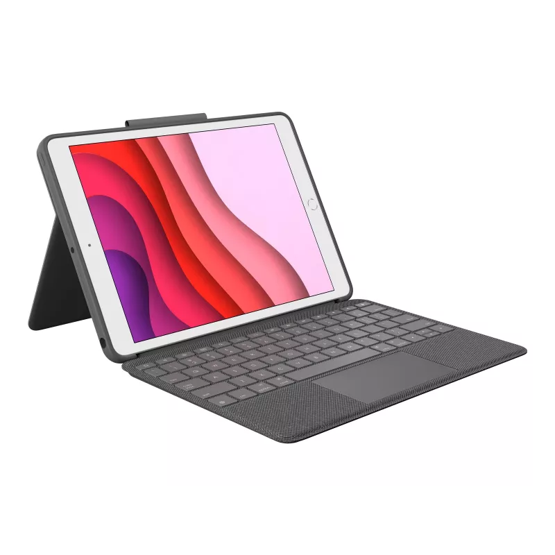 Logitech Combo Touch klávesnica a folio puzdro s touchpadom pre Apple 10,2 inch iPad (7., 8., 9. generácia) – grafit – UK rozloženie