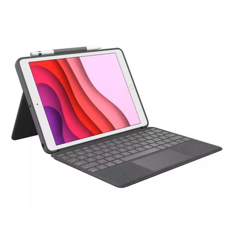 Logitech Combo Touch klávesnica a folio puzdro s touchpadom pre Apple 10,2 inch iPad (7., 8., 9. generácia) – grafit – UK rozloženie