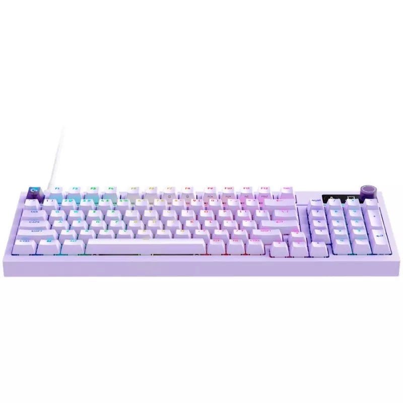 Logitech G316 X 98 káblová herná klávesnica - fialová - US International - taktilné spínače
