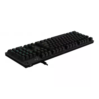 Logitech G512 Carbon mechanická herná klávesnica - GX Brown Tactile, LIGHTSYNC RGB, USB-Passthrough, letecký hliník, plná veľkosť