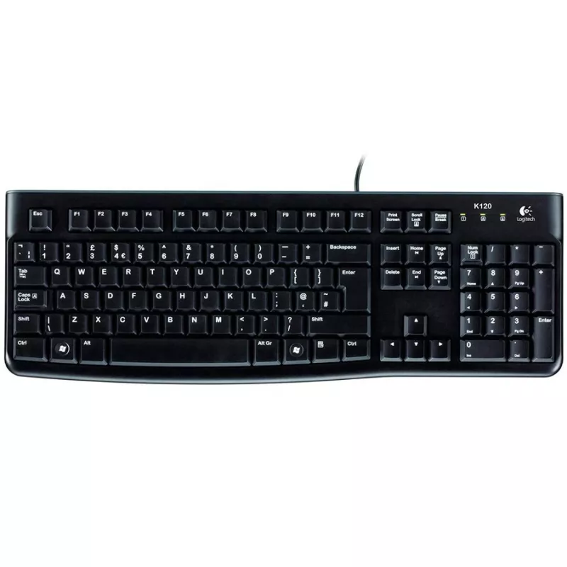 Logitech K120 for Business USB klávesnica, káblová, plná veľkosť, čierna
