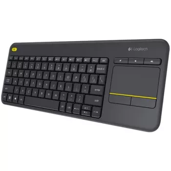 Logitech K400 Plus bezdrôtová dotyková klávesnica - čierna