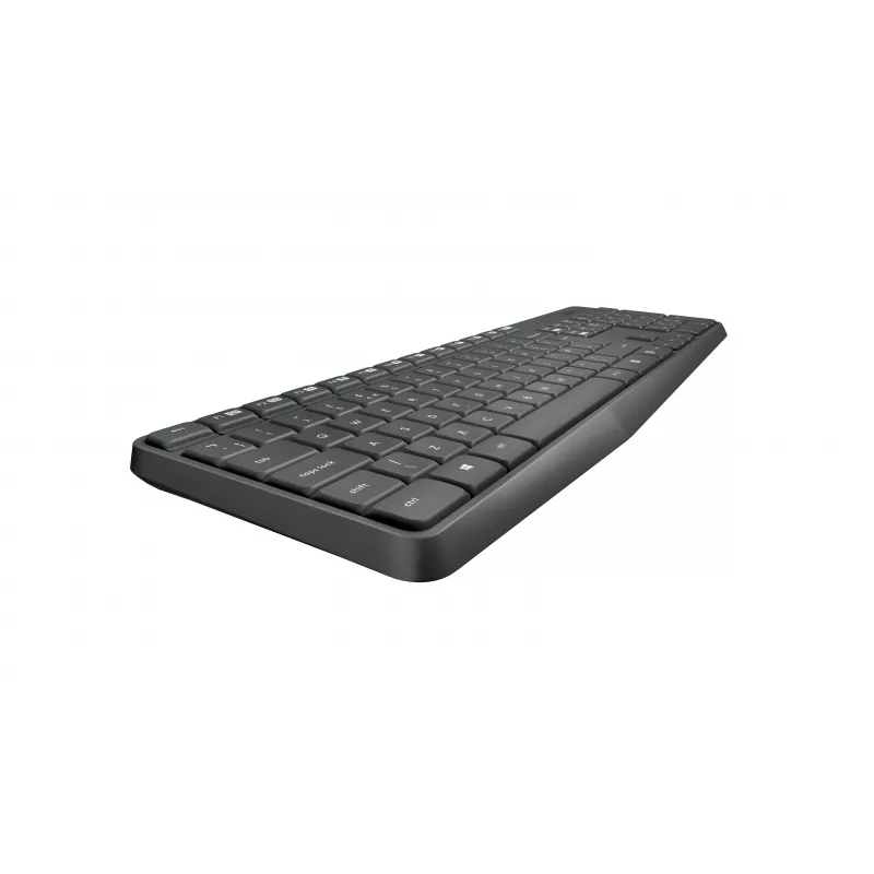 Logitech MK235 bezdrôtová klávesnica a myš set, 2,4 GHz RF, QWERTZ rozloženie, čierna, USB prijímač – 920-008031