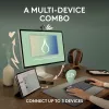 Logitech Pebble 2 Combo Tonal Graphite bezdrôtová sada klávesnice a myši, AZERTY francúzsky layout, Bluetooth & Logi Bolt USB prijímač, tiché kliknutia, Multi-Device, recyklovaný plast