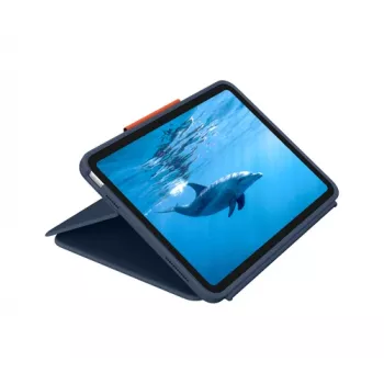 Logitech Rugged Combo 4 kryt s klávesnicou a touchpadom pre iPad 10. generácie, Apple Smart Connector, Classic Blue