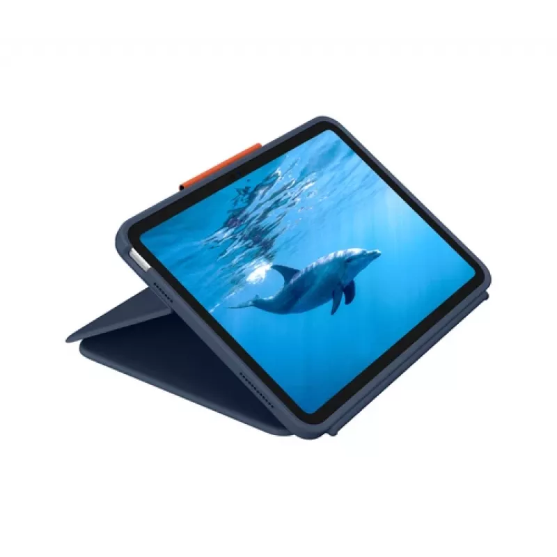 Logitech Rugged Combo 4 kryt s klávesnicou a touchpadom pre iPad 10. generácie, Apple Smart Connector, Classic Blue