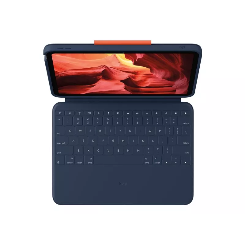 Logitech Rugged Combo 4 kryt s klávesnicou a touchpadom pre iPad 10. generácie, Apple Smart Connector, Classic Blue