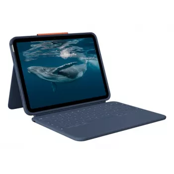 Logitech Rugged Combo 4c Classic Blue puzdro na iPad s klávesnicou a touchpadom, Smart Connector, QWERTZ
