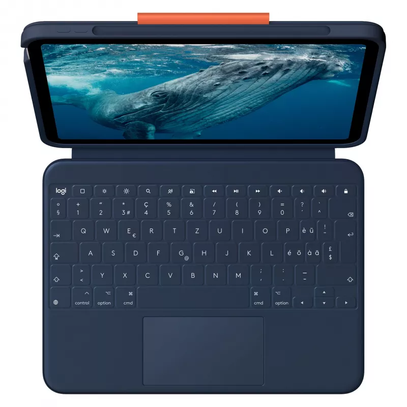 Logitech Rugged Combo 4c Touch Classic Blue (CH) puzdro s klávesnicou a touchpadom pre iPad 7/8/9
