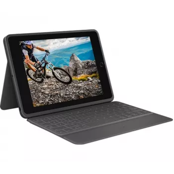 Logitech Rugged Folio Graphite puzdro s klávesnicou pre iPad 7/8/9
