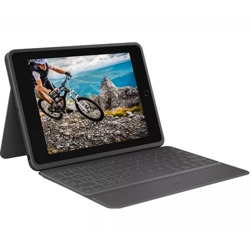 Logitech Rugged Folio Graphite puzdro s klávesnicou pre iPad 7/8/9