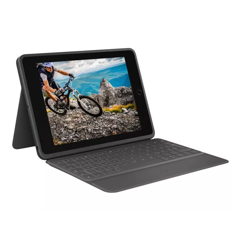 Logitech Rugged Folio Graphite puzdro s klávesnicou pre iPad 7/8/9