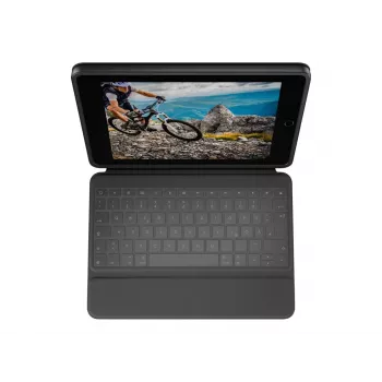 Logitech Rugged Folio Graphite puzdro s klávesnicou pre iPad 7/8/9