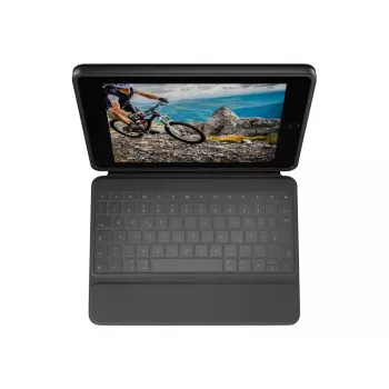 Logitech Rugged Folio klávesnica a folio puzdro s Apple Smart Connector – AZERTY francúzske rozloženie – grafitová – pre Apple 10,9