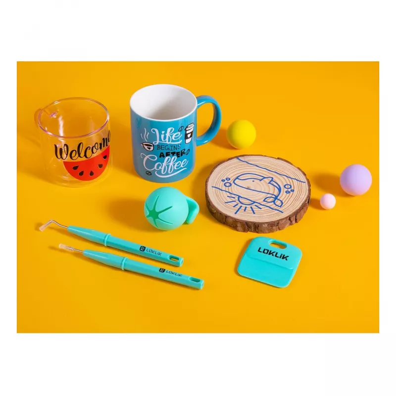 LOKLiK Weeding Tools Bundle SG-GJ-0016-US-L-B2B - 4-dielna sada v metalickej tyrkysovej pre vinyl