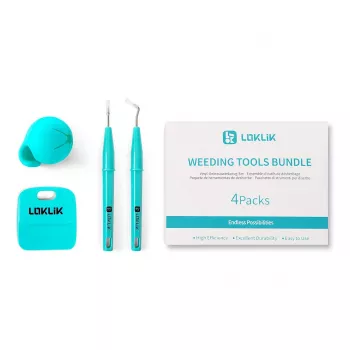 LOKLiK Weeding Tools Bundle SG-GJ-0016-US-L-B2B - 4-dielna sada v metalickej tyrkysovej pre vinyl