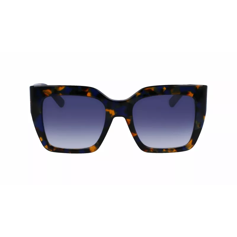 LONGCHAMP LO734S-430 dámske geometrické slnečné okuliare Havana acetát gradient hnedé sklo 53 mm