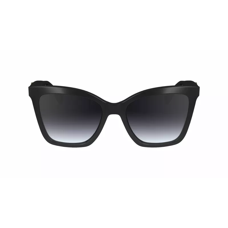 LONGCHAMP LO742S-001 dámske slnečné okuliare - čierny rám, gradientové šošovky sivé, 54 mm