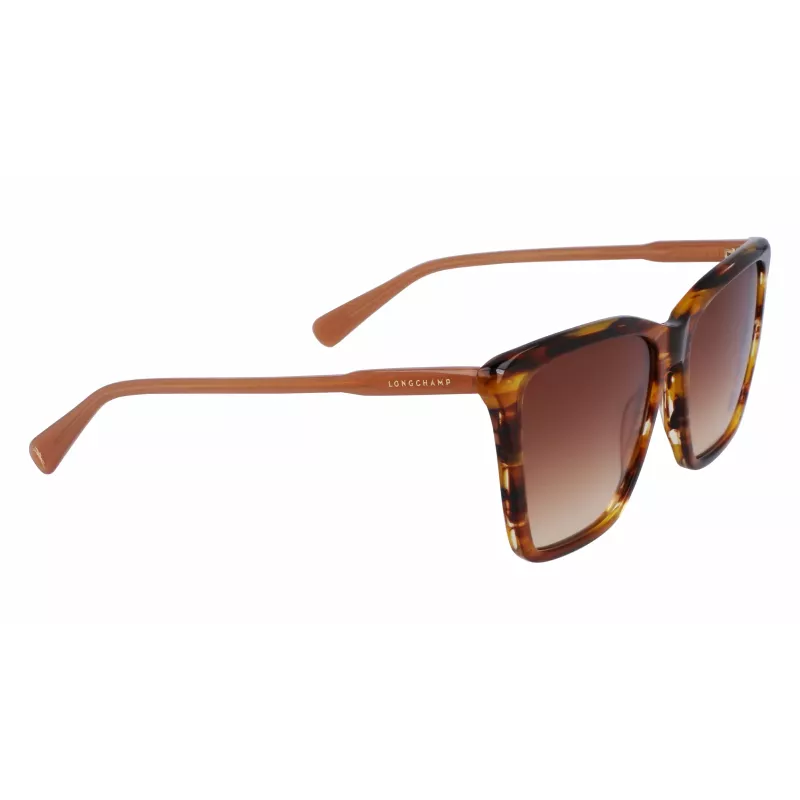 LONGCHAMP dámske slnečné okuliare LO719S-238 Havana acetát hranatý rám hnedé tónované sklá 56 mm