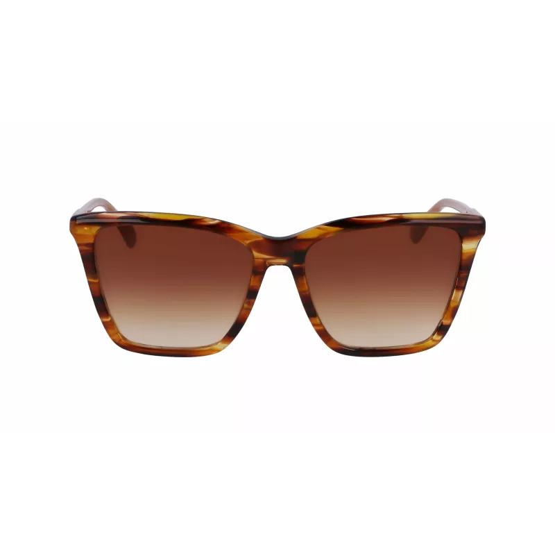 LONGCHAMP dámske slnečné okuliare LO719S-238 Havana acetát hranatý rám hnedé tónované sklá 56 mm