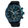 Lorus pánske quartz analógové hodinky RM337EX9 modrý ciferník hnedý kožený remienok 43mm