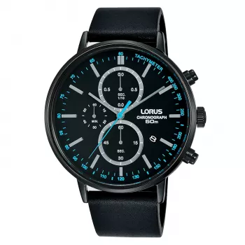 Lorus pánske quartz náramkové hodinky RM363FX9 - modrý ciferník, oceľový remienok, 43 mm