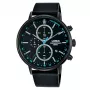 Lorus pánske analógové quartzové hodinky RM363FX9 - modrý ciferník, oceľový náramok, 43mm