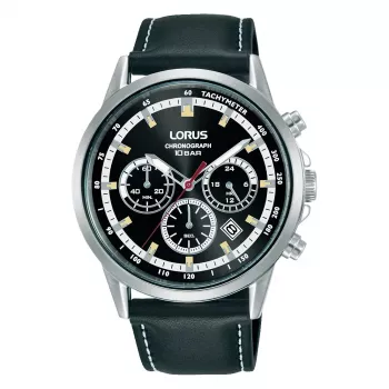 LORUS pánske quartz chronograf hodinky RT301KX9 42 mm nerezová oceľ čierny ciferník