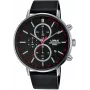 Lorus pánske quartzové hodinky RM365FX9 - puzdro z nerezovej ocele 43mm, čierny ciferník, strieborný remienok, vodotesnosť 100m