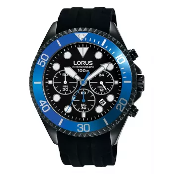 Lorus RT323GX9 pánske quartz hodinky 45 mm nehrdzavejúca oceľ čierny ciferník remienok