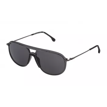 LOZZA MAN SL2338M slnečné okuliare 990568 sivé sklá čierny rám obdĺžnikové 99mm