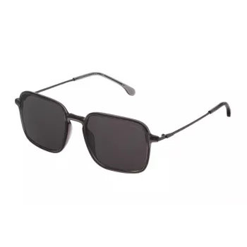 LOZZA MAN SL4214M546S9P slnečné okuliare obdĺžnikové acetát čierna obruba polarizované sivé sklá UV400 54/20/145 mm