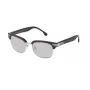LOZZA SL2253M52579X unisex obdĺžnikové slnečné okuliare - lesklý čierny acetátový rám, sivé gradientové polykarbonátové šošovky, šírka šošovky 52 mm, 100 % UV400 ochrana