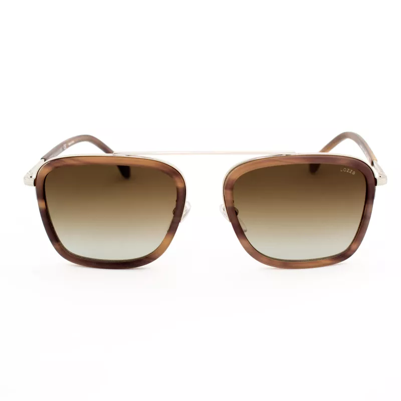 LOZZA SL2291M-579Y pánske obdĺžnikové acetátové slnečné okuliare Havana 54 mm