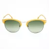 LOZZA SL2293M-579V pánske slnečné okuliare, hranaté, havana acetátový rám, zelené polykarbonátové sklá, 52 mm